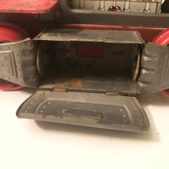 Vtg Nomura Japan Tin Battery 1200 Piston Action Tractor Incomplete Not Working - Picture 6 of 16